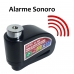 Trava Disco Freio Moto Alarme Sonoro Universal Anti Furto Preto