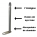 Antena Mini Corta Pipa Com Regulagem Cromado P/ Retrovisor