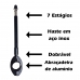 Antena Moto Corta Pipa Inox Preto Dobrável 7 Estagio