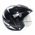 Capacete Aberto Thunder Preto/Branco Stell Nº 60