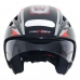 Capacete Aberto Thunder Preto/Vermelho Stell Nº 60