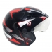 Capacete Aberto Thunder Preto/Vermelho Stell Nº 60