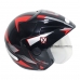 Capacete Aberto Thunder Preto/Vermelho Stell Nº 60