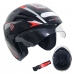 Capacete Aberto Thunder Preto/Vermelho Stell Nº 58