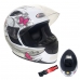 Capacete Spark Flash Borboleta Branco Nº 58