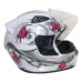 Capacete Spark Flash Borboleta Branco Nº 58