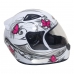 Capacete Spark Flash Borboleta Branco Nº 58