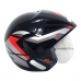 Capacete Aberto Thunder Preto/Vermelho Force X Nº 60