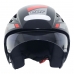 Capacete Aberto Thunder Preto/Vermelho Force X Nº 60