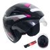 Capacete Aberto Thunder Preto/Rosa Force X Nº 58