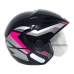 Capacete Aberto Thunder Preto/Rosa Force X Nº 58