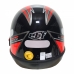 Capacete Automatico Bolt Preto/Vermelho Nº 56