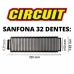 Par Sanfona Bengala Circuit 32 Dentes Preta