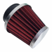 Filtro de Ar Esportivo Universal Todos Moto com 47 Mm Cônico Lavável Vermelho