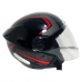 CAPACETE SPARK JET SPEED PRETO/VERMELHO 56