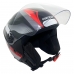 CAPACETE SPARK JET SQUARE PRETO/VERMELHO 60