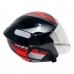 CAPACETE SPARK JET SQUARE PRETO/VERMELHO 60